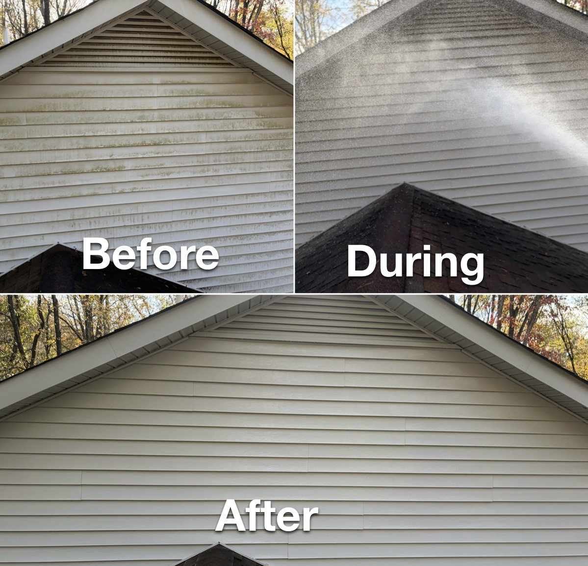 Affordable residential pressure washing, Huntersville NC